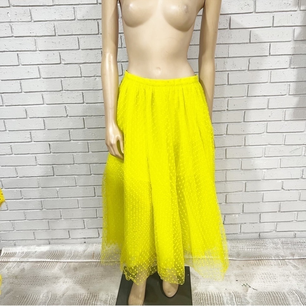 J.Crew Collection limited-edition tulle‎ midi skirt in polka dot